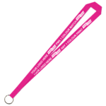 Aquarius Ribbed Lanyard Budget Screen Printed 1 Colour 1 Side Keyring - 20mm Polyester, Pink (LABKR-20-PIN_EZI)
