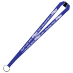 Aquarius Ribbed Lanyard Budget Screen Printed 1 Colour 1 Side Keyring and Breakaway - 20mm Polyester, Royal Blue (LABKRBA-20-BLU_EZI)