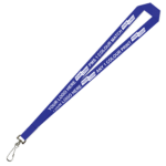Aquarius Ribbed Lanyard Budget Screen Printed 1 Colour 1 Side Swivel Hook - 15mm Polyester, Royal Blue (LABSH-15-BLU_EZI)