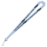 Aquarius Ribbed Lanyard Budget Screen Printed 1 Colour 1 Side Swivel Hook - 15mm Polyester, PMS Colour Matched (LABSH-15-PMS_EZI)