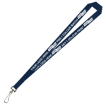 Aquarius Ribbed Lanyard Budget Screen Printed 1 Colour 1 Side Swivel Hook - 20mm Polyester, Navy (LABSH-20-NVY_EZI)