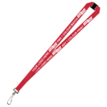 Aquarius Ribbed Lanyard Budget Screen Printed 1 Colour 1 Side Swivel Hook and Breakaway - 15mm Polyester, Red (LABSHBA-15-RED_EZI)