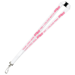 Aquarius Ribbed Lanyard Budget Screen Printed 1 Colour 1 Side Swivel Hook and Breakaway - 20mm Polyester, White (LABSHBA-20-WHI_EZI)