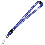 Aquarius Ribbed Lanyard Budget Screen Printed 1 Colour 1 Side Swivel Hook Breakaway and Quick Release - 20mm Polyester, Royal Blue (LABSHBAQR-20-BLU_EZI)