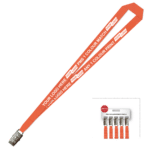 Aquarius Ribbed Lanyard Premium Screen Printed 1 Colour 1 Side Alligator - 15mm Polyester, Orange (LAPAC-15-ORG_EZI)
