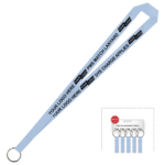 Aquarius Ribbed Lanyard Budget Screen Printed 1 Colour 1 Side Double Swivel Hook - 20mm Polyester, PMS Colour Matched (LABDH-20-PMS_EZI)