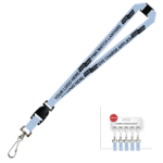 Aquarius Ribbed Lanyard Premium Screen Printed 1 Colour 1 Side Swivel Hook Breakaway and Quick Release - 25mm Polyester, PMS Colour Matched (LAPSHBAQR-25-PMS_EZI)
