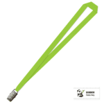Bamboo Plain Lanyard with Alligator Clip - 15mm 100% Bamboo, Lime (LBAC-15B-LIME_EZI)