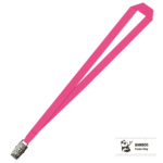Bamboo Plain Lanyard with Alligator Clip - 15mm 100% Bamboo, Pink (LBAC-15B-PIN_EZI)