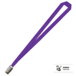 Bamboo Plain Lanyard with Alligator Clip - 15mm 100% Bamboo, Purple (LBAC-15B-PUR_EZI)