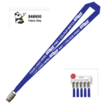 Bamboo Ribbed Lanyard Screen Printed 15mm - Alligator, Royal Blue (LBAM15-AC-BLU_EZI)