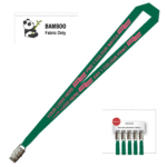 Bamboo Ribbed Lanyard Screen Printed 15mm - Alligator, Green (LBAM15-AC-GRN_EZI)