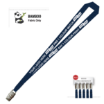 Bamboo Ribbed Lanyard Screen Printed 15mm - Alligator, Navy (LBAM15-AC-NVY_EZI)