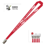 Bamboo Ribbed Lanyard Screen Printed 15mm - Alligator, Red (LBAM15-AC-RED_EZI)