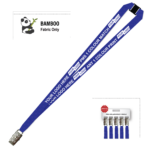 Bamboo Ribbed Lanyard Screen Printed 15mm - Alligator and Breakaway, Royal Blue (LBAM15-ACBA-BLU_EZI)