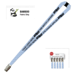 Bamboo Ribbed Lanyard Screen Printed 15mm - Alligator and Breakaway, PMS Colour Matched (LBAM15-ACBA-PMS_EZI)