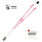 Bamboo Ribbed Lanyard Screen Printed 15mm - Alligator and Breakaway, White (LBAM15-ACBA-WHI_EZI)