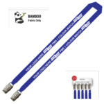 Bamboo Ribbed Lanyard Screen Printed 15mm - Double Alligator, Royal Blue (LBAM15-DA-BLU_EZI)