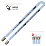 Bamboo Ribbed Lanyard Screen Printed 15mm - Double Alligator, PMS Colour Matched (LBAM15-DA-PMS_EZI)
