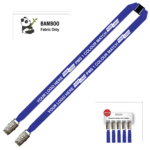 Bamboo Ribbed Lanyard Screen Printed 15mm - Double Alligator and Breakaway, Royal Blue (LBAM15-DABA-BLU_EZI)