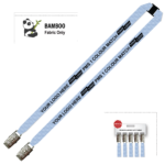 Bamboo Ribbed Lanyard Screen Printed 15mm - Double Alligator and Breakaway, PMS Colour Matched (LBAM15-DABA-PMS_EZI)