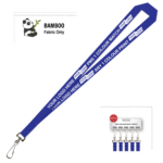 Bamboo Ribbed Lanyard Screen Printed 15mm - Swivel Hook, Royal Blue (LBAM15-SH-BLU_EZI)