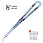 Bamboo Ribbed Lanyard Screen Printed 15mm - Swivel Hook, PMS Colour Matched (LBAM15-SH-PMS_EZI)