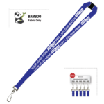 Bamboo Ribbed Lanyard Screen Printed 15mm - Swivel Hook and Breakaway, Royal Blue (LBAM15-SHBA-BLU_EZI)