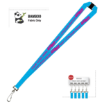 Bamboo Ribbed Lanyard Screen Printed 15mm - Swivel Hook and Breakaway, Process Blue (LBAM15-SHBA-PBLU_EZI)
