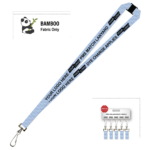 Bamboo Ribbed Lanyard Screen Printed 15mm - Swivel Hook and Breakaway, PMS Colour Matched (LBAM15-SHBA-PMS_EZI)