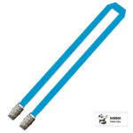 Bamboo Plain Lanyard with Double Alligator Clip - 15mm 100% Bamboo, Process Blue (LBDA-15B-PBLU_EZI)