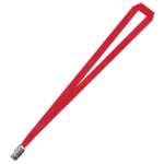 Gemini Plain Lanyard with Alligator Clip - 10mm Polyester, Red (LGAC-10-RED_EZI)