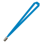 Gemini Plain Lanyard with Alligator Clip - 15mm Polyester, Process Blue (LGAC-15-PBLU_EZI)