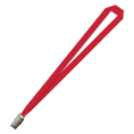 Gemini Plain Lanyard with Alligator Clip - 15mm Polyester, Red (LGAC-15-RED_EZI)
