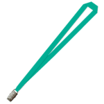 Gemini Plain Lanyard with Alligator Clip - 15mm Polyester, Teal Green (LGAC-15-TEAL_EZI)