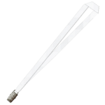 Gemini Plain Lanyard with Alligator Clip - 15mm Polyester, White (LGAC-15-WHI_EZI)