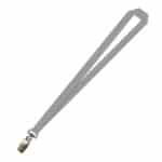 Gemini Plain Lanyard with Alligator Clip - 20mm Polyester, Grey (LGAC-20-GREY_EZI)