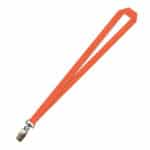 Gemini Plain Lanyard with Alligator Clip - 20mm Polyester, Orange (LGAC-20-ORG_EZI)