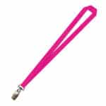 Gemini Plain Lanyard with Alligator Clip - 20mm Polyester, Pink (LGAC-20-PIN_EZI)