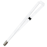 Gemini Plain Lanyard with Alligator Clip and Breakaway - 15mm Polyester, White (LGACBA-15-WHI_EZI)