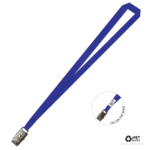 Gemini Plain Lanyard with Alligator Clip - 15mm rPET, Royal Blue (LGAC-15P-BLU_EZI)