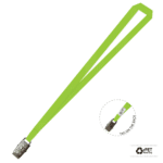 Gemini Plain Lanyard with Alligator Clip - 15mm rPET, Lime (LGAC-15P-LIME_EZI)