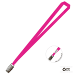Gemini Plain Lanyard with Alligator Clip - 15mm rPET, Pink (LGAC-15P-PIN_EZI)