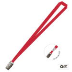 Gemini Plain Lanyard with Alligator Clip - 15mm rPET, Red (LGAC-15P-RED_EZI)