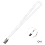 Gemini Plain Lanyard with Alligator Clip - 15mm rPET, White (LGAC-15P-WHI_EZI)