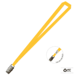 Gemini Plain Lanyard with Alligator Clip - 15mm rPET, Yellow (LGAC-15P-YEL_EZI)