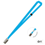 Gemini Plain Lanyard with Alligator Clip and Breakaway - 15mm rPET, Process Blue (LGACBA-15P-PBLU_EZI)