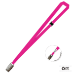 Gemini Plain Lanyard with Alligator Clip and Breakaway - 15mm rPET, Pink (LGACBA-15P-PIN_EZI)