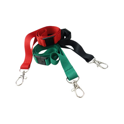 Gemini 15mm Plain Polyester Lanyard with Carabiner and Breakaway