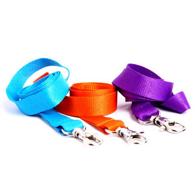 Gemini 15mm Plain Polyester Lanyard with Dog Clip/Carabiner